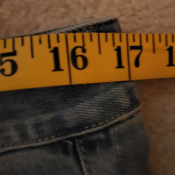 Smoke Rise Men's Distrwssed Blue Denim Jeans 34x32 - Picture 9 of 12